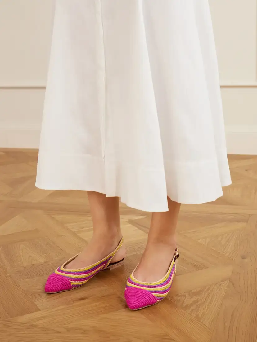 Gabriela Hearst Strength Crocheted-raffia Ballet Flats | Thumbnail 2
