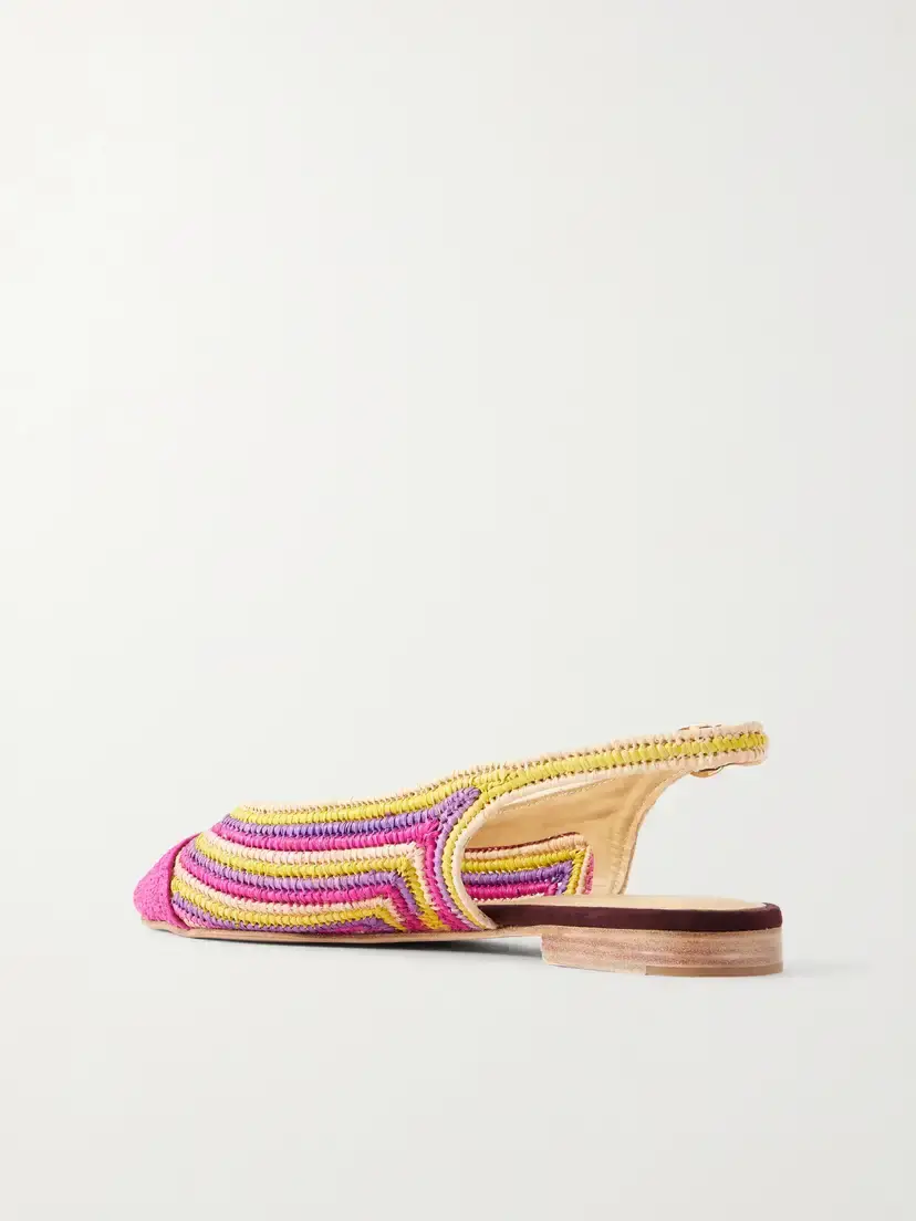Gabriela Hearst Strength Crocheted-raffia Ballet Flats | Thumbnail 3