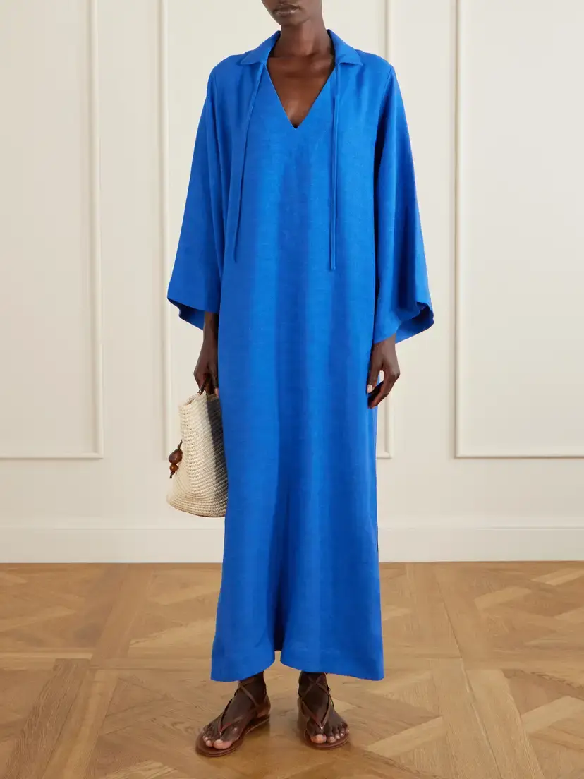 Lisa Marie Fernandez Tie-detailed Woven Maxi Dress | Thumbnail 2