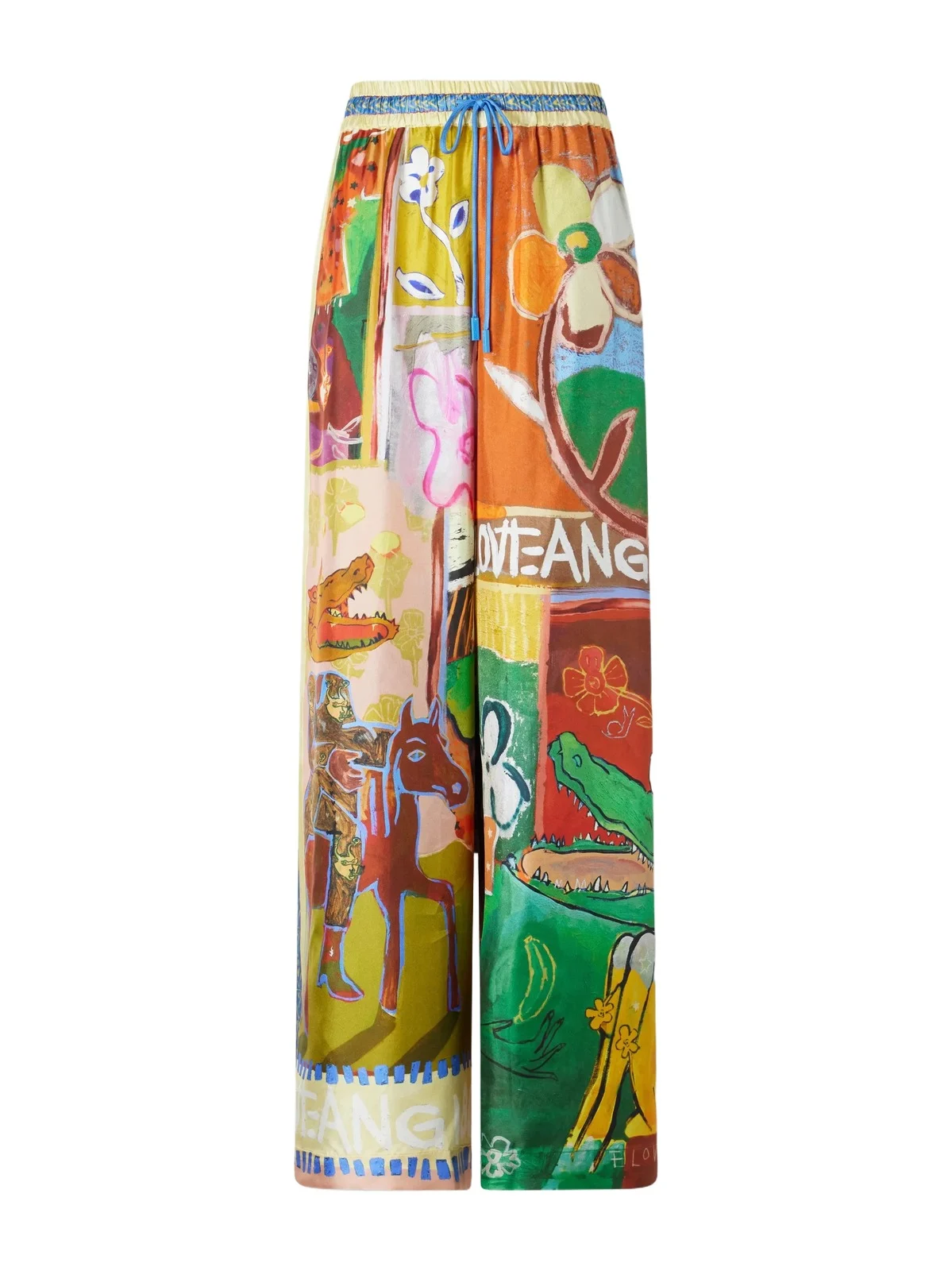 Mlak Printed Silk-twill Wide-leg Pants Mlak Printed Silk-twill Wide-leg Pants
