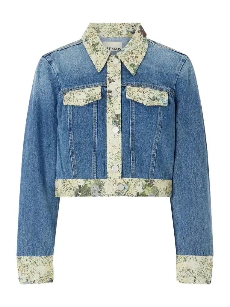 ALÉMAIS Marcel Printed Denim Jacket | Image 1 ALÉMAIS Marcel Printed Denim Jacket | Image 1