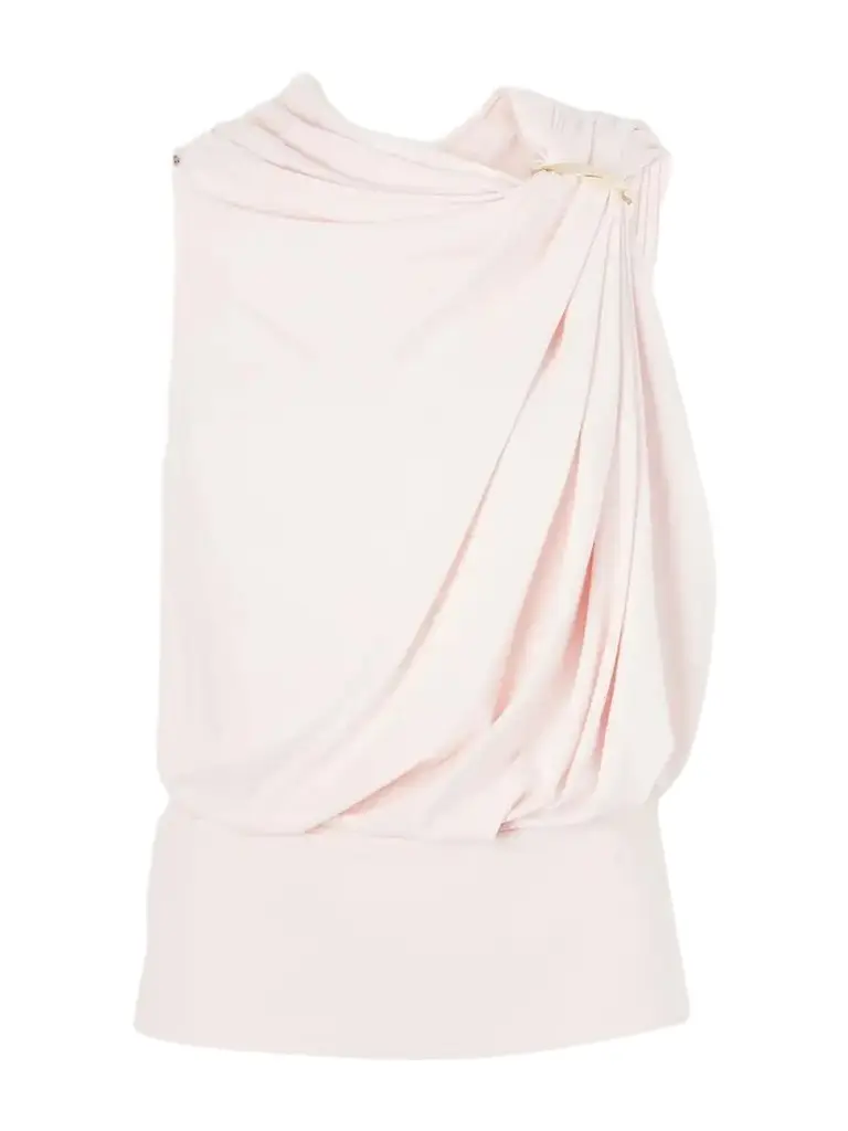 Sportmax Lacuna Embellished Draped Jersey Blouse | Image 1 Sportmax Lacuna Embellished Draped Jersey Blouse | Image 1