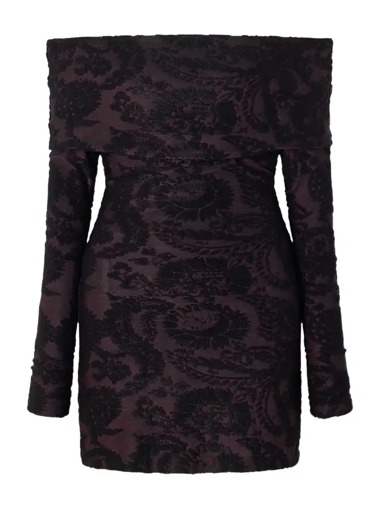 Etro Off-the-shoulder Paisley-jacquard Chenille-trimmed Jersey Top | Image 1 Etro Off-the-shoulder Paisley-jacquard Chenille-trimmed Jersey Top | Image 1