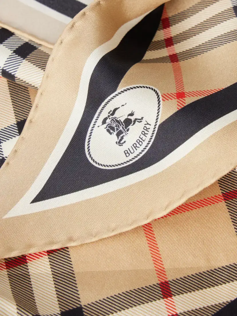 Burberry Checked Silk-twill Scarf | Thumbnail 3 Burberry Checked Silk-twill Scarf | Thumbnail 3