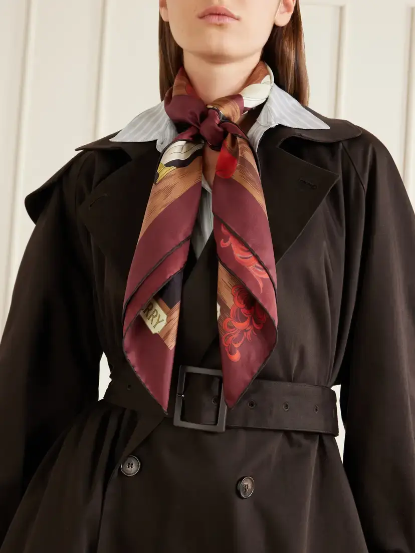 Burberry Printed Silk-twill Scarf | Thumbnail 2
