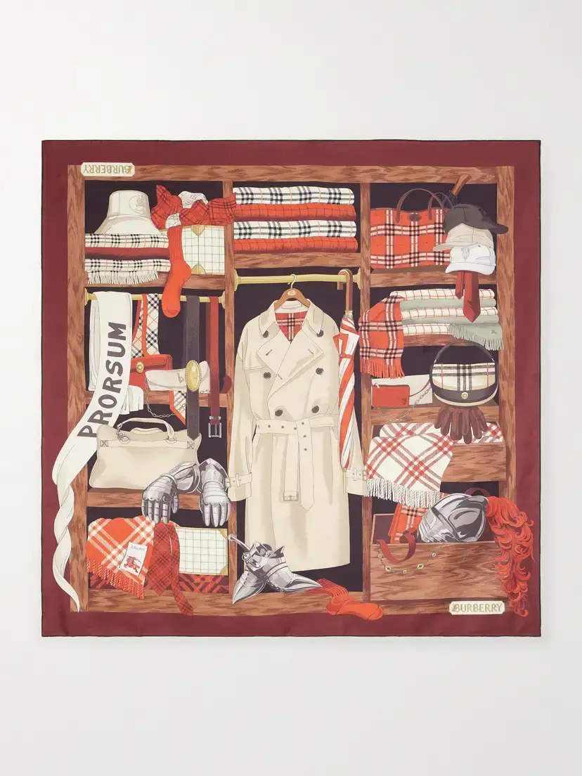 Burberry Printed Silk-twill Scarf | Thumbnail 4