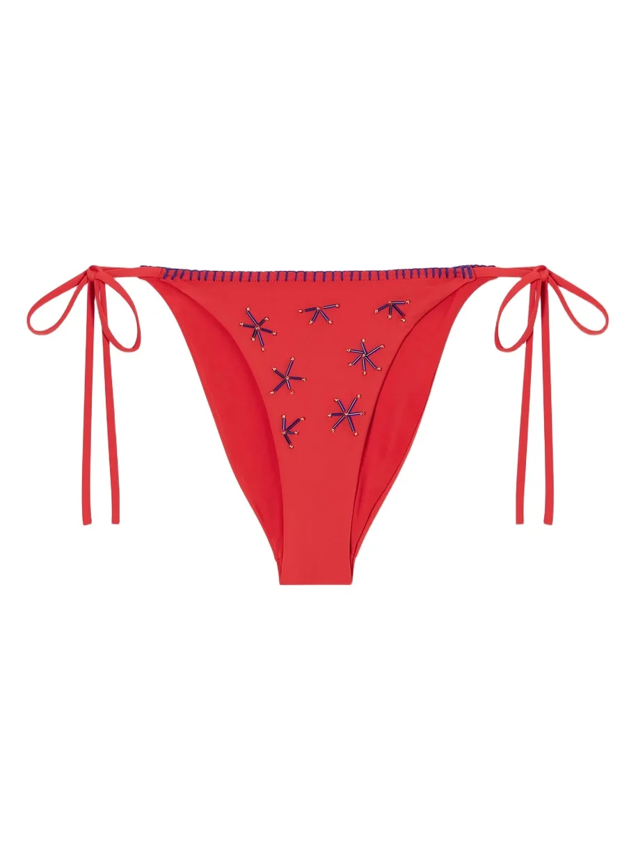 Staud Sisley Bead-embellished Bikini Briefs