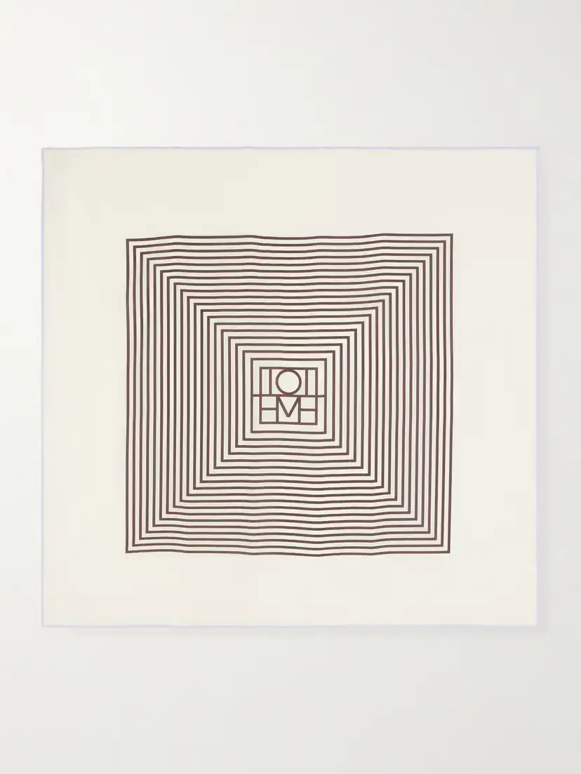 TOTEME Monogram Silk Scarf | Thumbnail 5 TOTEME Monogram Silk Scarf | Thumbnail 5