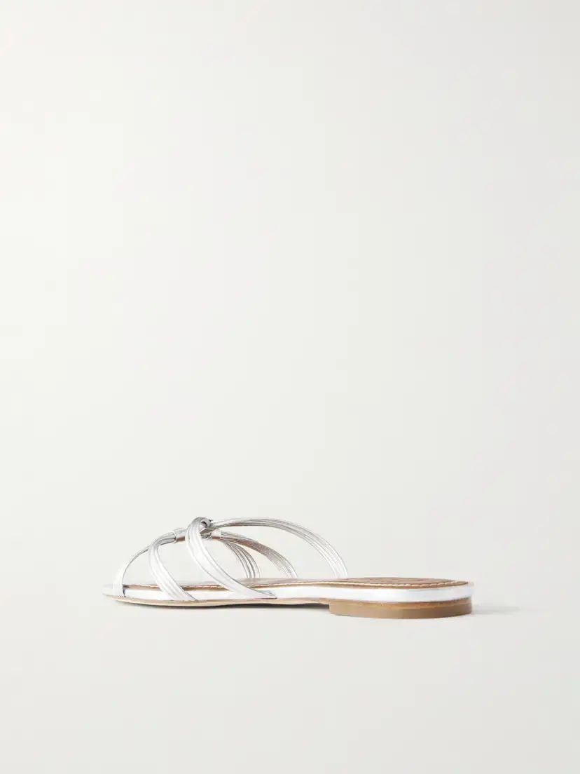 Staud Carrie 5 Knotted Metallic-leather Sandals | Thumbnail 3 Staud Carrie 5 Knotted Metallic-leather Sandals | Thumbnail 3