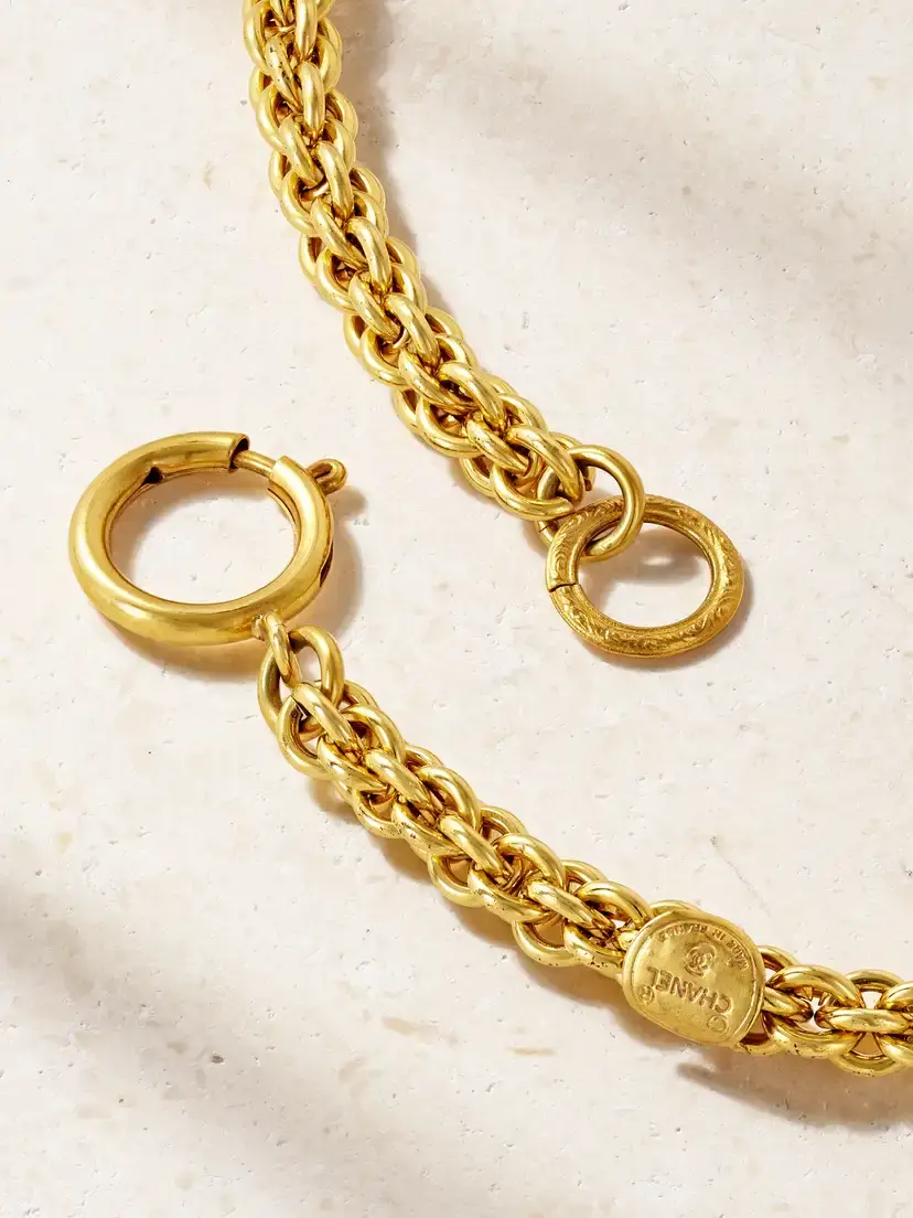 Susan Caplan Vintage + Chanel Vintage 1980 Gold-plated Gripoix Crystal Necklace | Thumbnail 3 Susan Caplan Vintage + Chanel Vintage 1980 Gold-plated Gripoix Crystal Necklace | Thumbnail 3