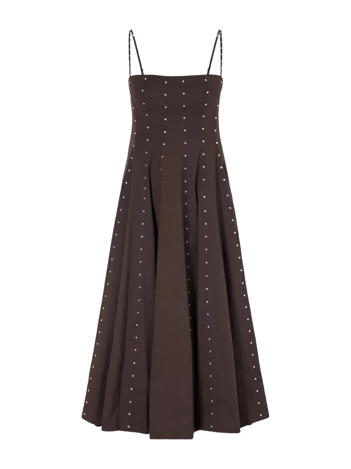 Wylie Embellished Paneled Cotton-blend Poplin Midi Dress Wylie Embellished Paneled Cotton-blend Poplin Midi Dress
