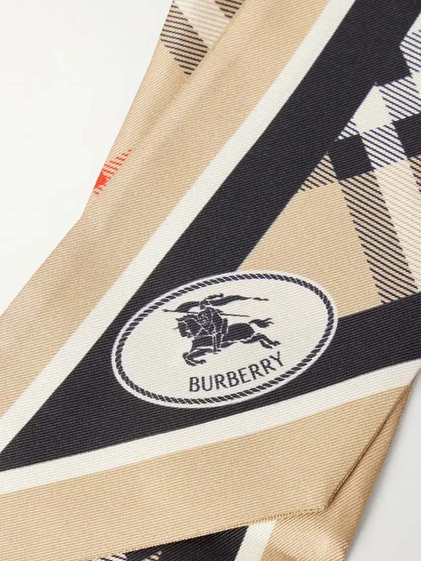 Burberry Checked Silk-twill Scarf | Thumbnail 3 Burberry Checked Silk-twill Scarf | Thumbnail 3