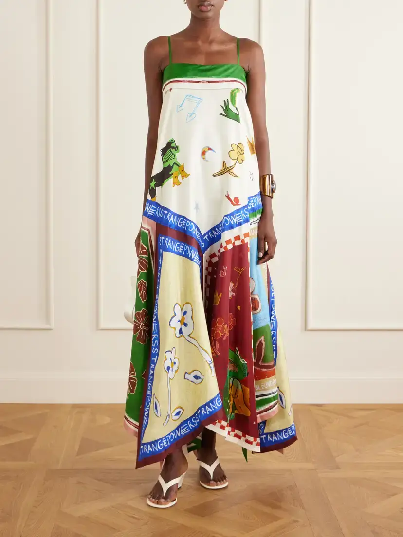 ALÉMAIS Tangible Silk-twill Midi Dress | Thumbnail 2 ALÉMAIS Tangible Silk-twill Midi Dress | Thumbnail 2