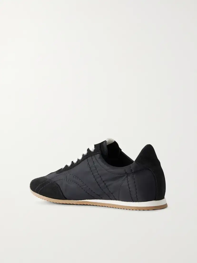 TOTEME Flex Suede-trimmed Shell Sneakers | Thumbnail 3 TOTEME Flex Suede-trimmed Shell Sneakers | Thumbnail 3