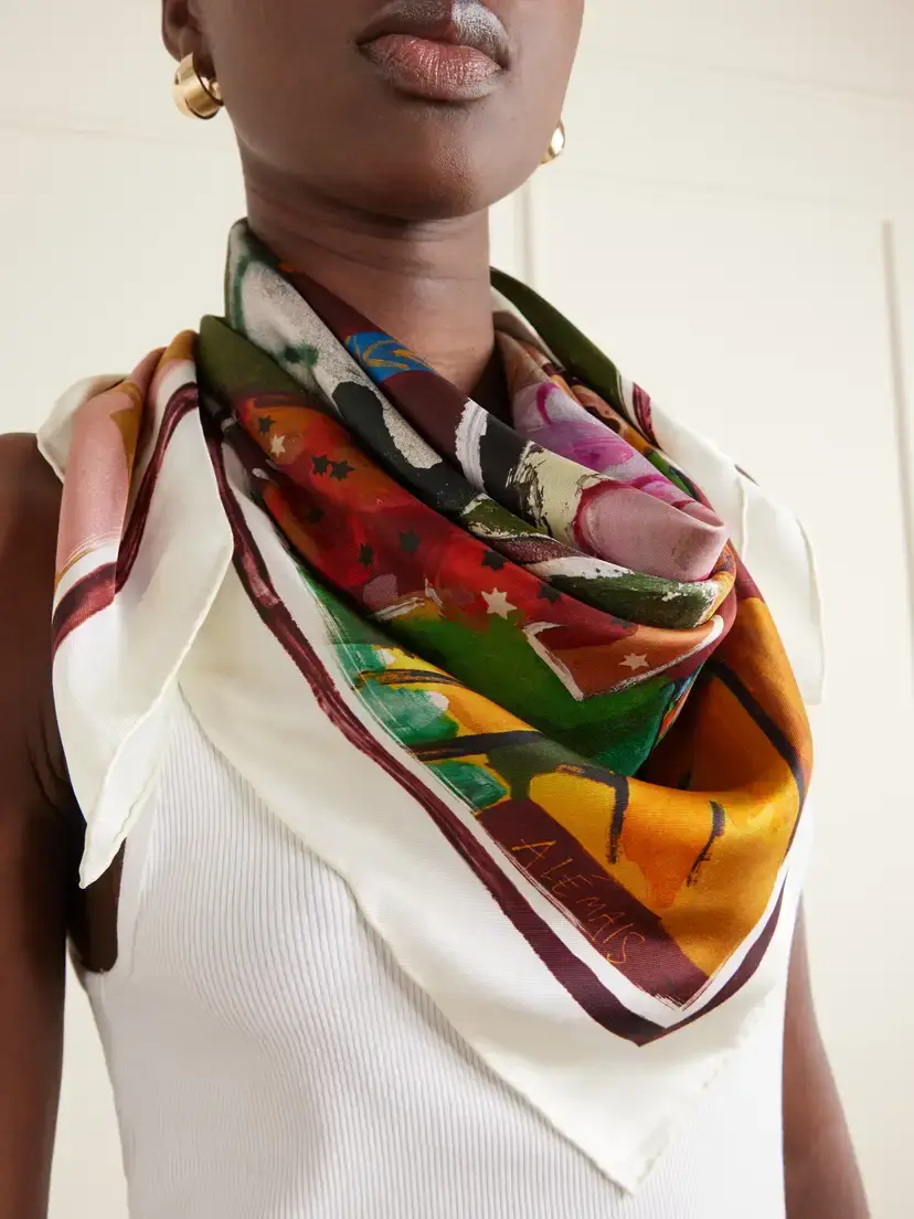 ALÉMAIS Mlak Floral-print Silk-twill Scarf | Thumbnail 3 ALÉMAIS Mlak Floral-print Silk-twill Scarf | Thumbnail 3