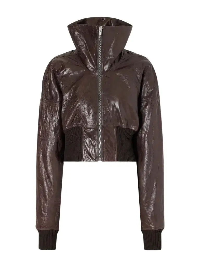 Rick Owens Dracuflight Textured-leather Jacket | Image 1 Rick Owens Dracuflight Textured-leather Jacket | Image 1