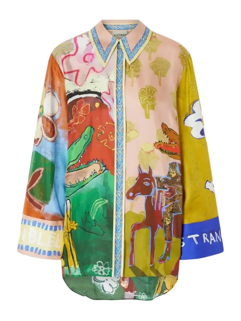 ALÉMAIS Mlak Printed Silk-twill Shirt | Image 1 ALÉMAIS Mlak Printed Silk-twill Shirt | Image 1