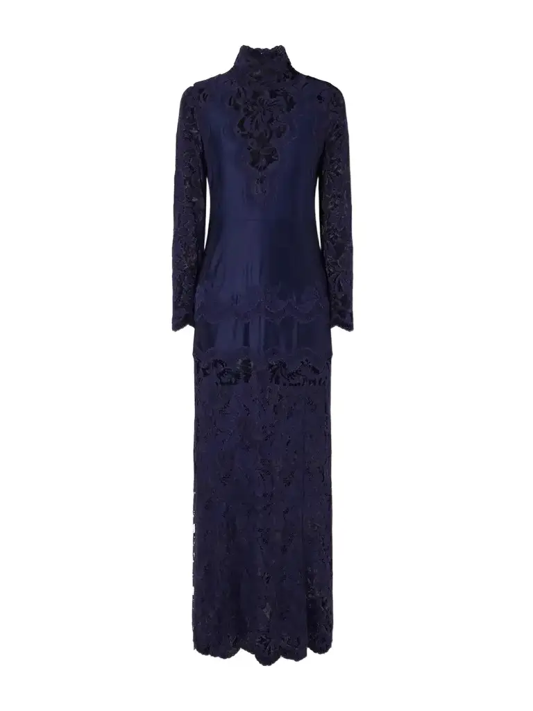 Rabanne Lace-trimmed Jersey Maxi Dress | Image 1 Rabanne Lace-trimmed Jersey Maxi Dress | Image 1