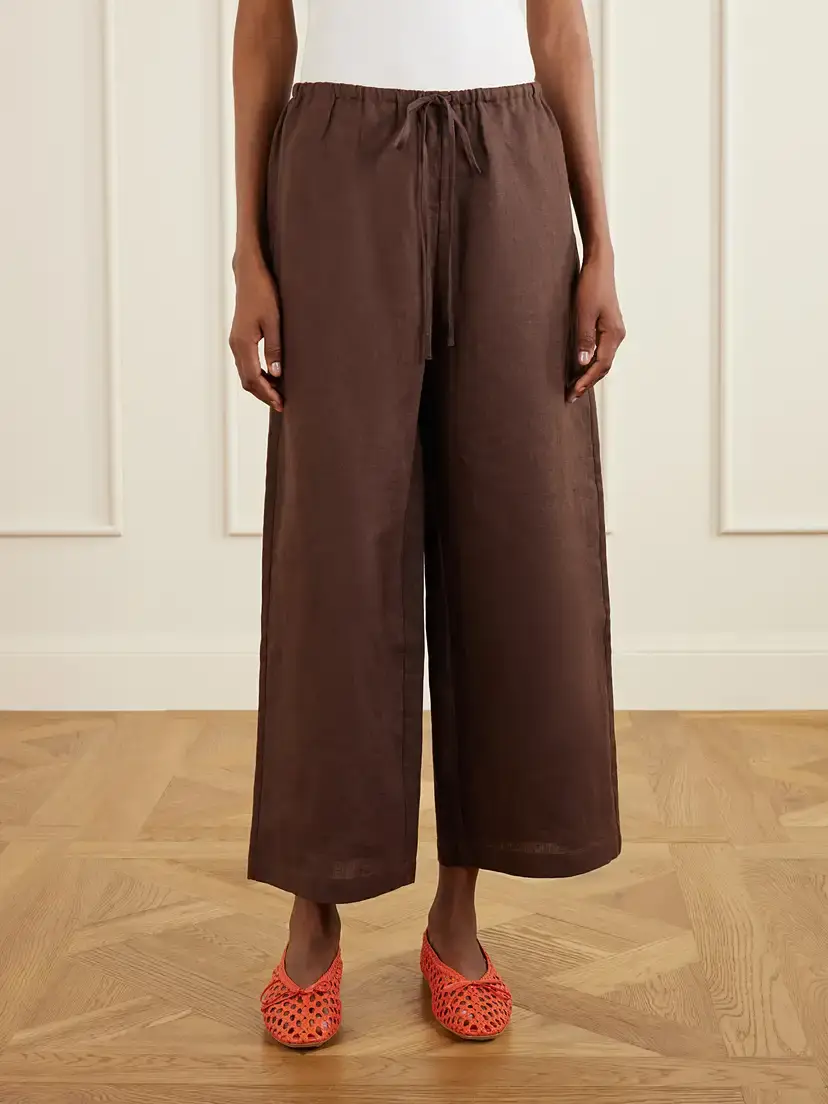 Staud Mateo Linen Mid-rise Wide-leg Pants | Thumbnail 3 Staud Mateo Linen Mid-rise Wide-leg Pants | Thumbnail 3