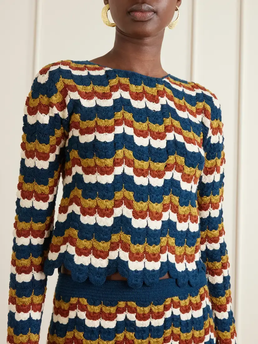 ESCVDO Lucero Crochet-knit Cotton Blouse | Thumbnail 4 ESCVDO Lucero Crochet-knit Cotton Blouse | Thumbnail 4