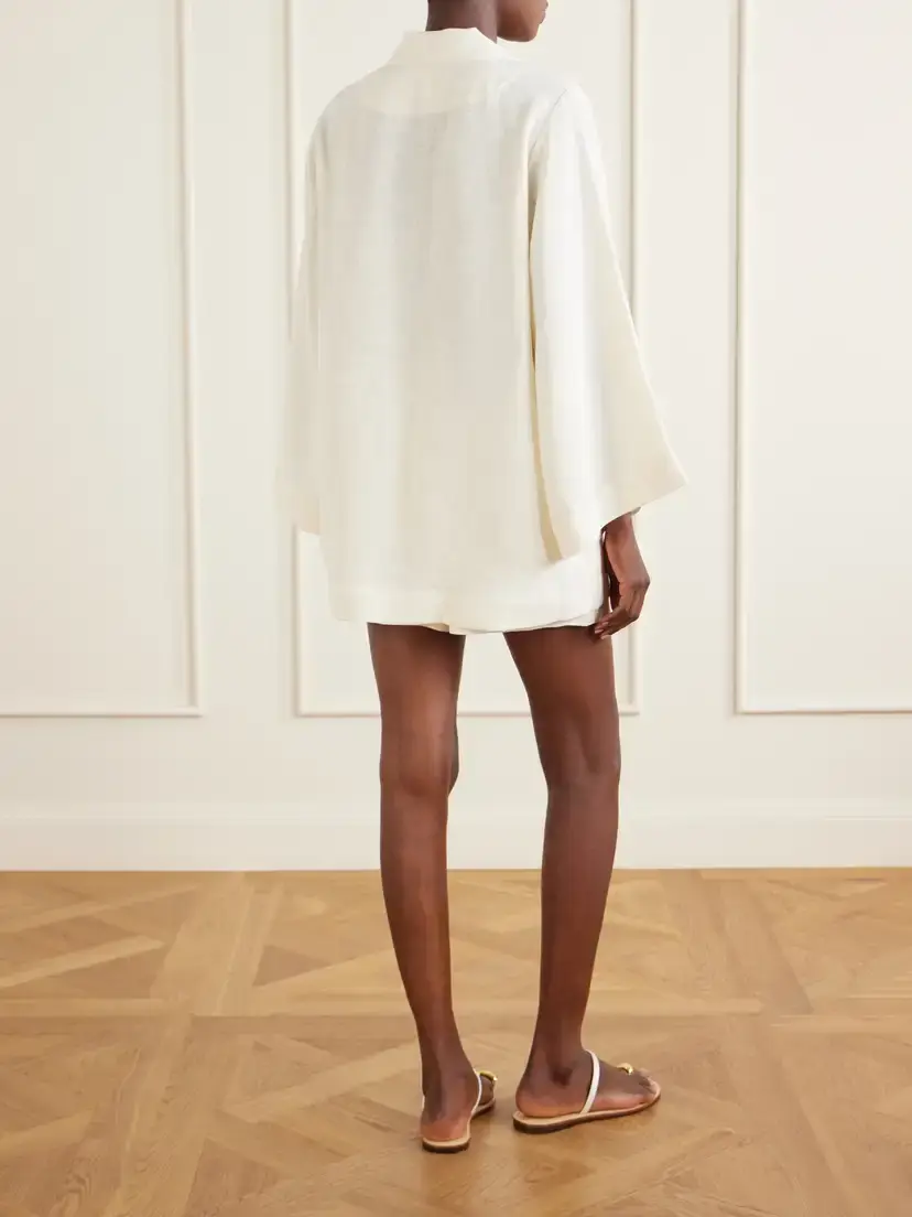 Lisa Marie Fernandez Tie-detailed Woven Tunic | Thumbnail 3