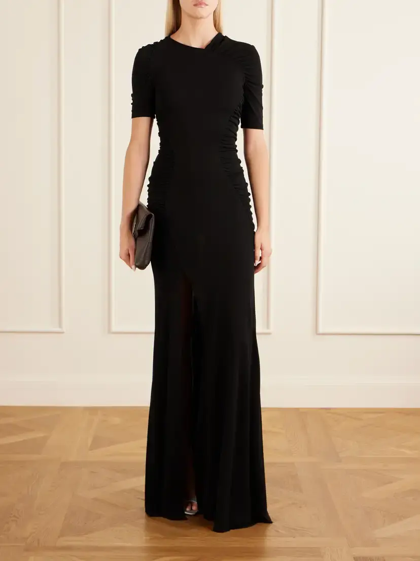 Victoria Beckham Gathered Satin Gown | Thumbnail 2 Victoria Beckham Gathered Satin Gown | Thumbnail 2