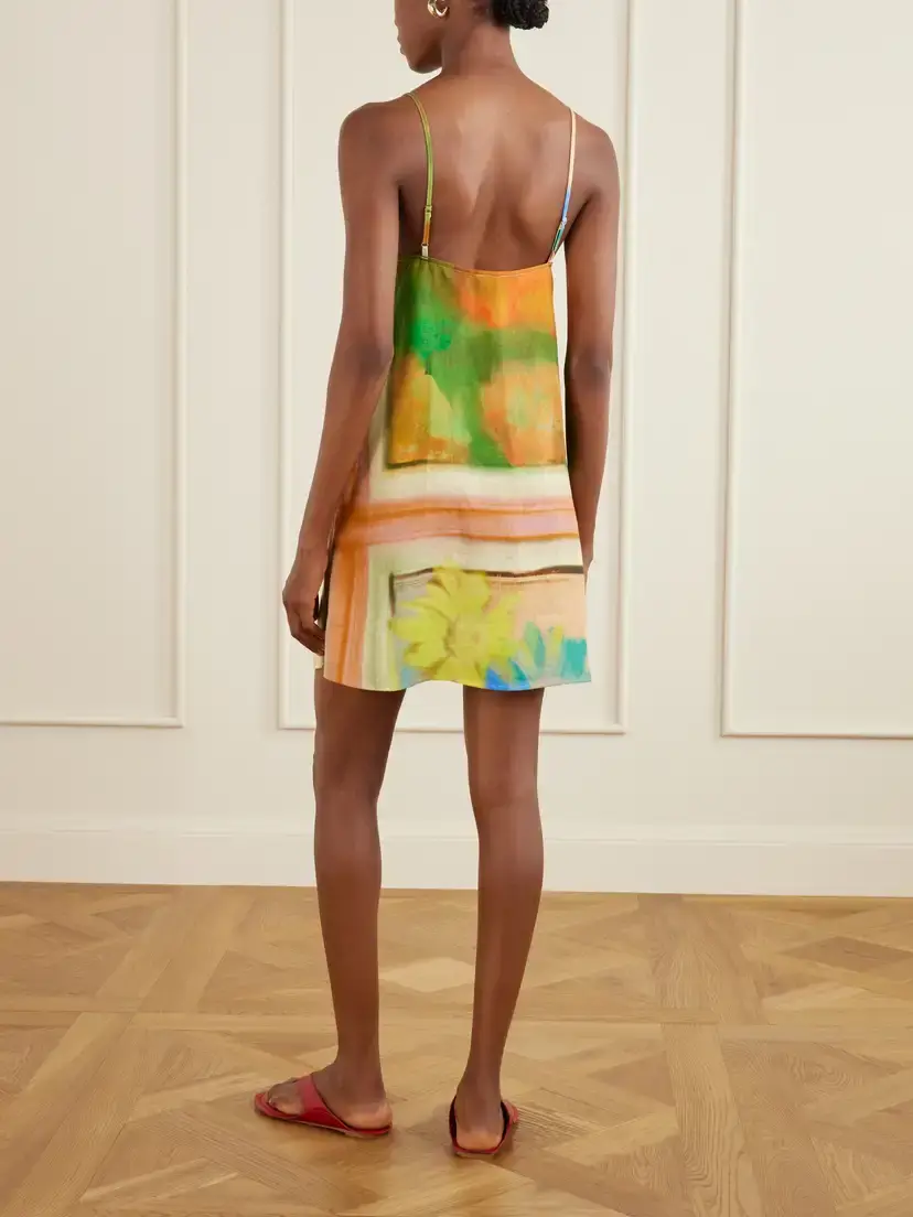 Staud Laura Printed Linen Mini Dress | Thumbnail 3 Staud Laura Printed Linen Mini Dress | Thumbnail 3