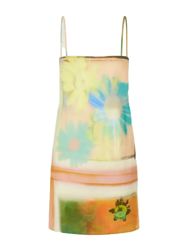 Staud Laura Printed Linen Mini Dress | Image 1 Staud Laura Printed Linen Mini Dress | Image 1