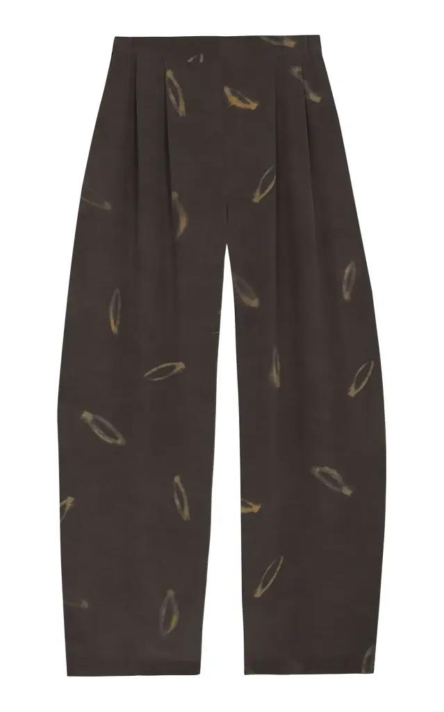 Thea Silk Straight Leg Pants