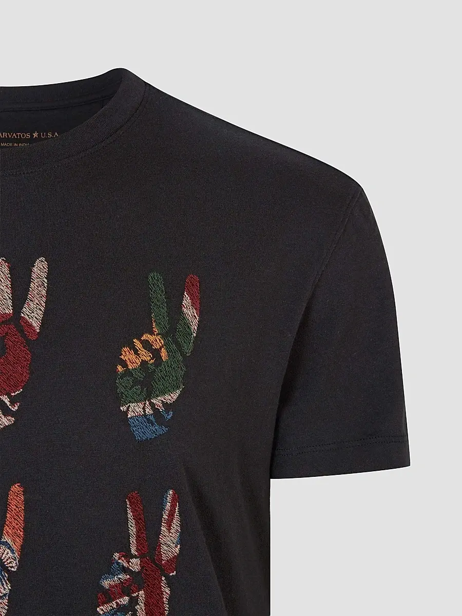 John Varvatos Star U.S.A. John Varvatos Star U. S.A. Men's Cotton Peace Sign Tee | Thumbnail 5