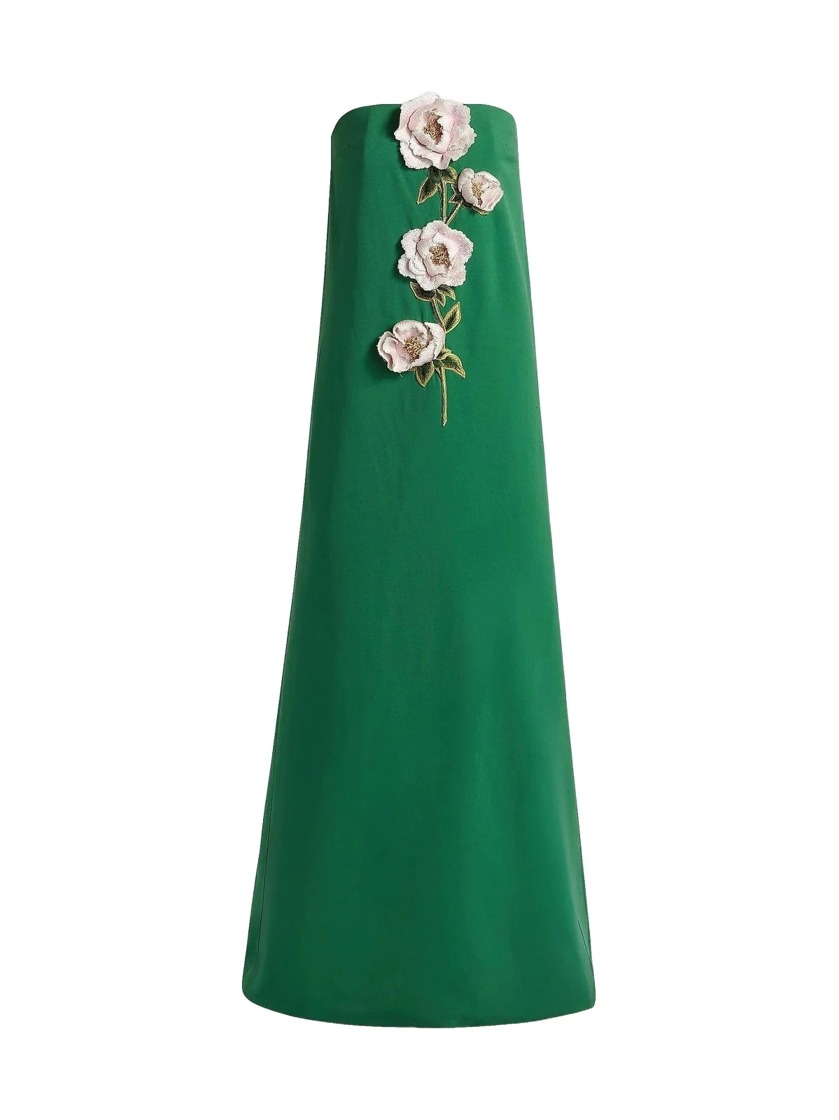 Lela Rose Women's 3D Peony-Embroidered Faille Gown