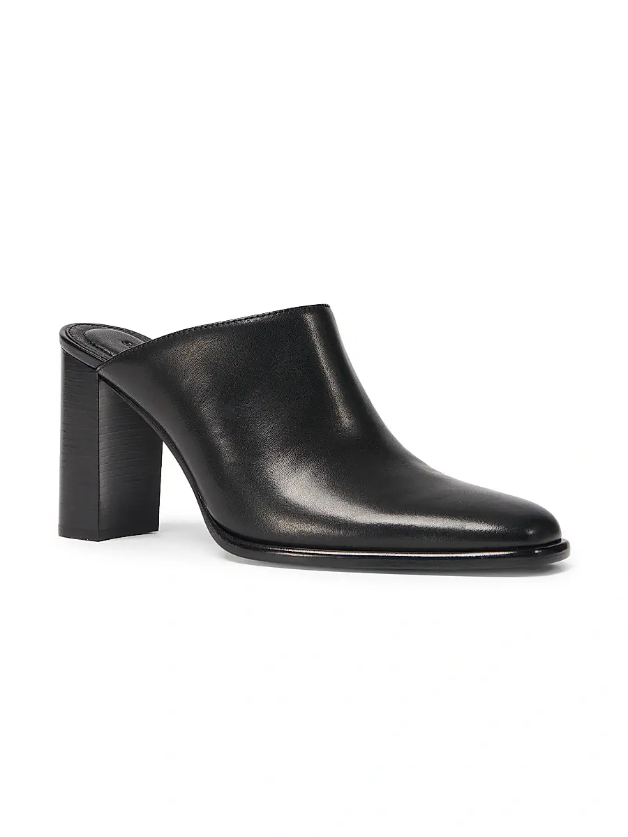 Simkhai Women's Carolyn 85MM Leather Block-Heel Mules | Thumbnail 2 Simkhai Women's Carolyn 85MM Leather Block-Heel Mules | Thumbnail 2