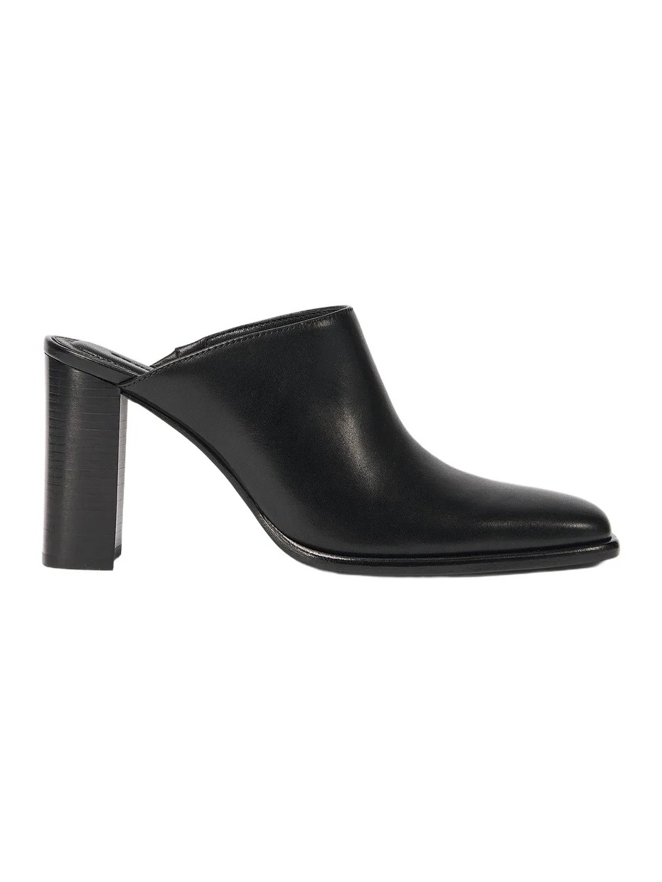 Women's Carolyn 85MM Leather Block-Heel Mules