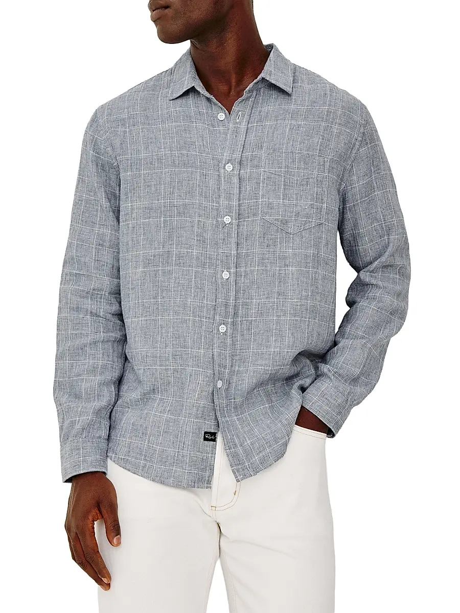 RAILS Men's Gracy Plaid Linen-Cotton Shirt | Thumbnail 3 RAILS Men's Gracy Plaid Linen-Cotton Shirt | Thumbnail 3