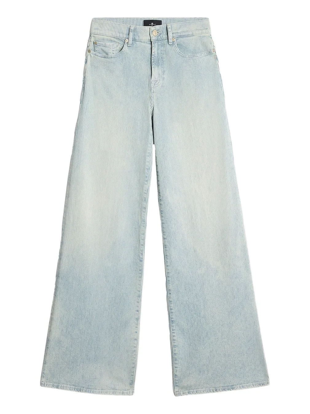 Women's Lotta Pinstripe Mid-Rise Wide-Leg Jeans Women's Lotta Pinstripe Mid-Rise Wide-Leg Jeans