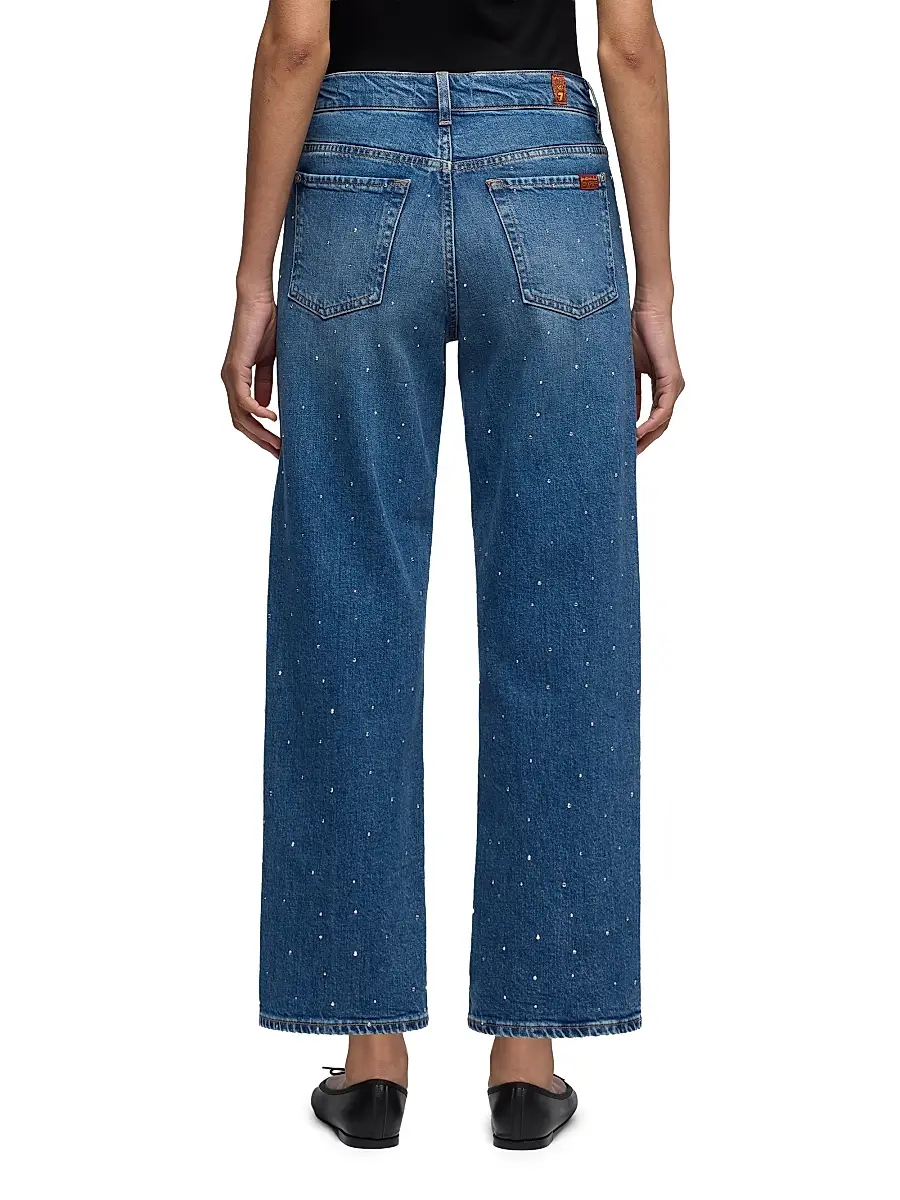 7 For All Mankind Women's Stovepipe Embellished Wide-Leg Jeans | Thumbnail 5 7 For All Mankind Women's Stovepipe Embellished Wide-Leg Jeans | Thumbnail 5