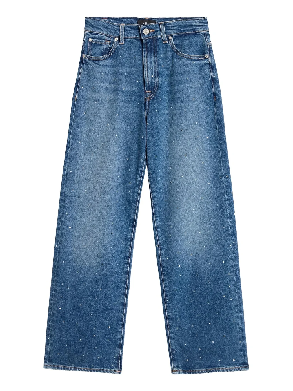 Women's Stovepipe Embellished Wide-Leg Jeans Women's Stovepipe Embellished Wide-Leg Jeans