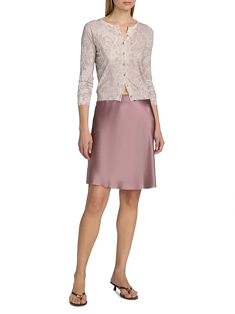 Vince Women's Floral Cotton-Blend Cardigan | Thumbnail 2 Vince Women's Floral Cotton-Blend Cardigan | Thumbnail 2