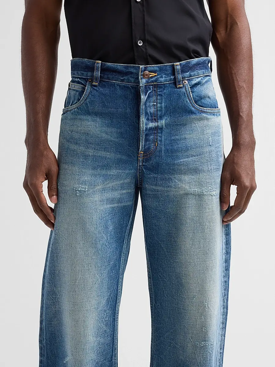 Alexander McQueen Men's Five-Pocket Relaxed-Fit Jeans | Thumbnail 5
