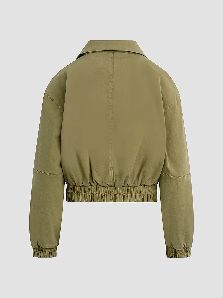 Hudson Jeans Women's Sporty Cotton-Blend Bomber Jacket | Thumbnail 2 Hudson Jeans Women's Sporty Cotton-Blend Bomber Jacket | Thumbnail 2