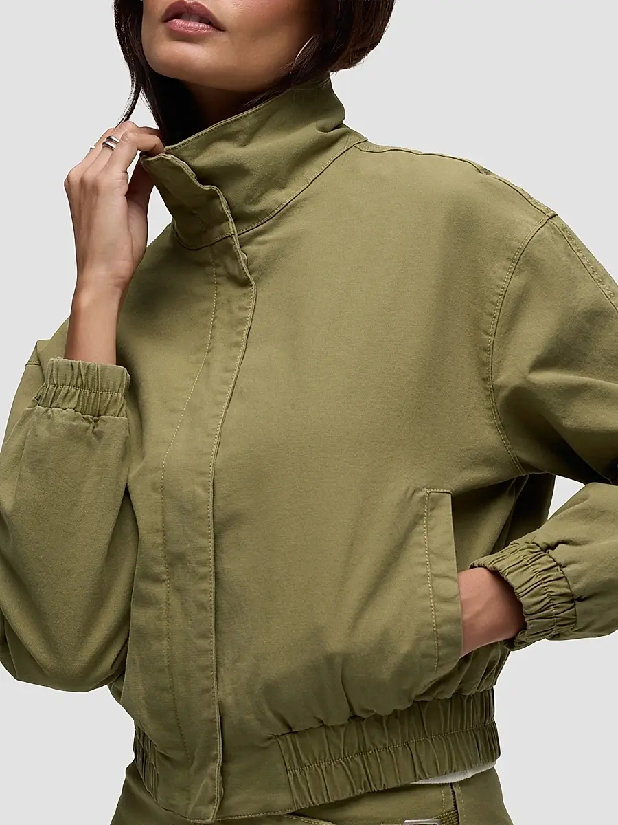 Hudson Jeans Women's Sporty Cotton-Blend Bomber Jacket | Thumbnail 8 Hudson Jeans Women's Sporty Cotton-Blend Bomber Jacket | Thumbnail 8