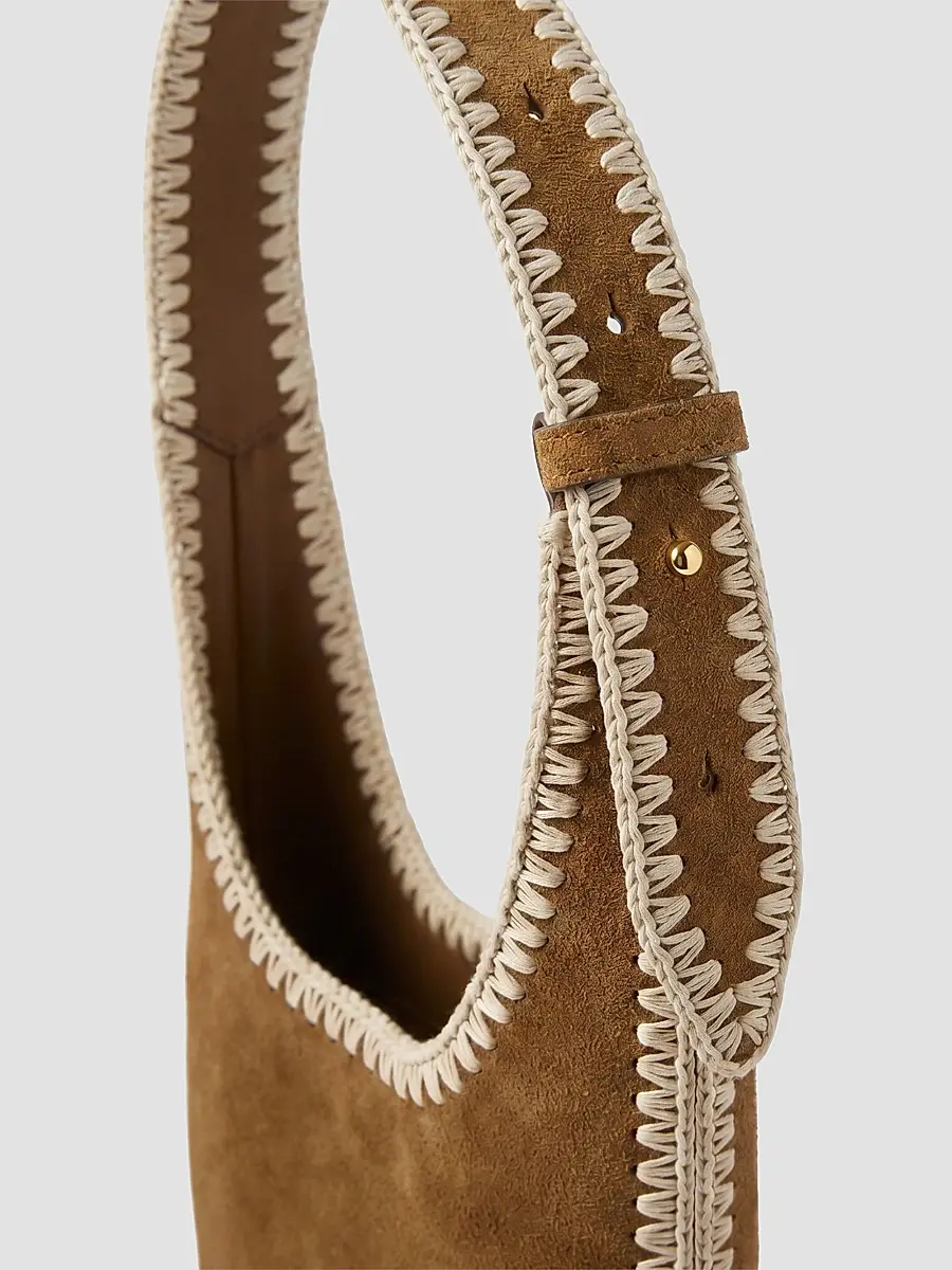 Veronica Beard Women's Loop Small Whipstitch Suede Shoulder Bag | Thumbnail 4 Veronica Beard Women's Loop Small Whipstitch Suede Shoulder Bag | Thumbnail 4
