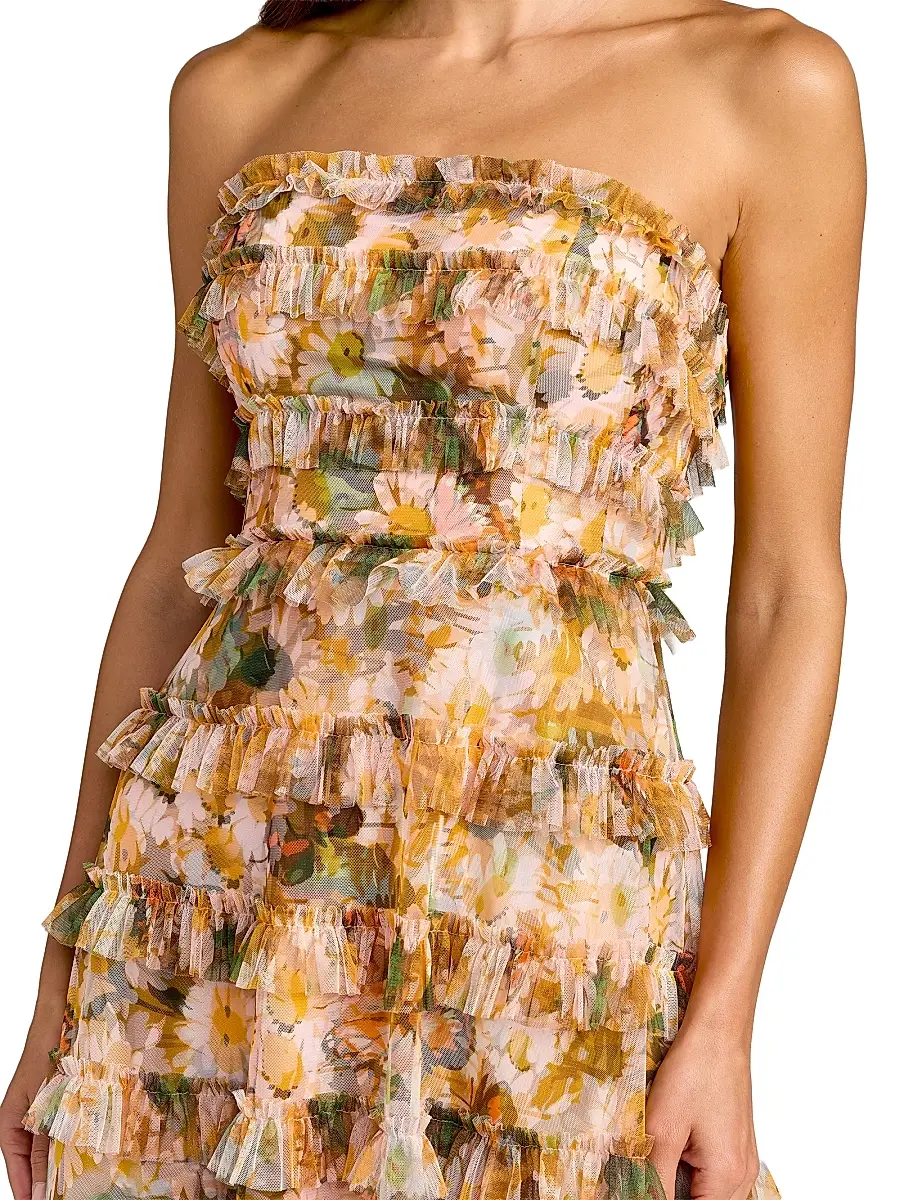 Mac Duggal Women's Ruffled Strapless Maxi Dress | Thumbnail 3 Mac Duggal Women's Ruffled Strapless Maxi Dress | Thumbnail 3