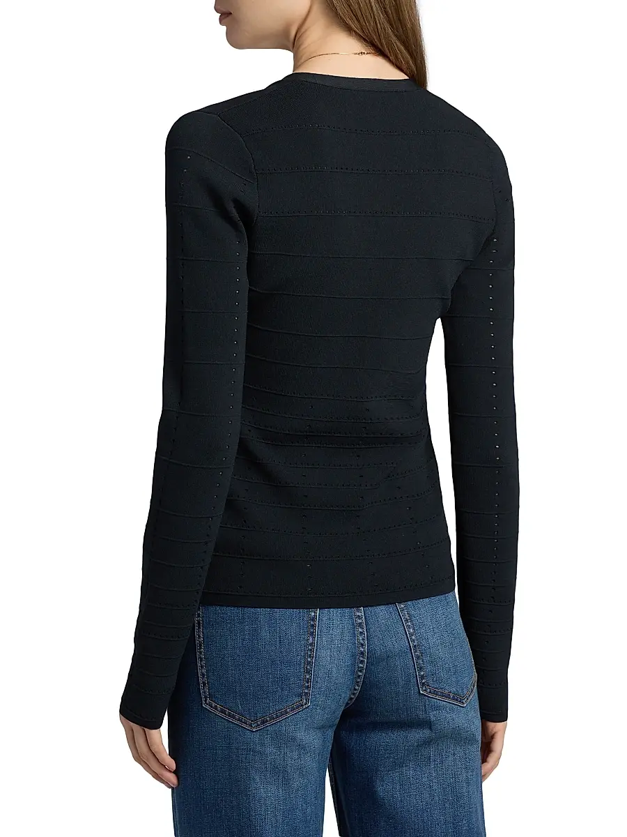 Ramy Brook Women's Astra Pointelle-Knit Cardigan | Thumbnail 5