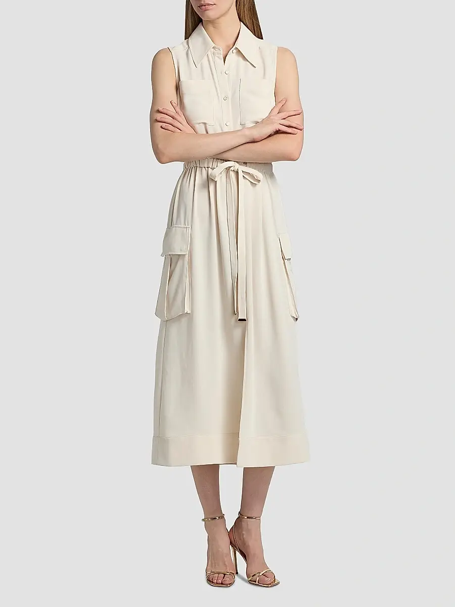 Ramy Brook Women's Payton Drawstring-Waist Sleeveless Midi-Dress | Thumbnail 3 Ramy Brook Women's Payton Drawstring-Waist Sleeveless Midi-Dress | Thumbnail 3