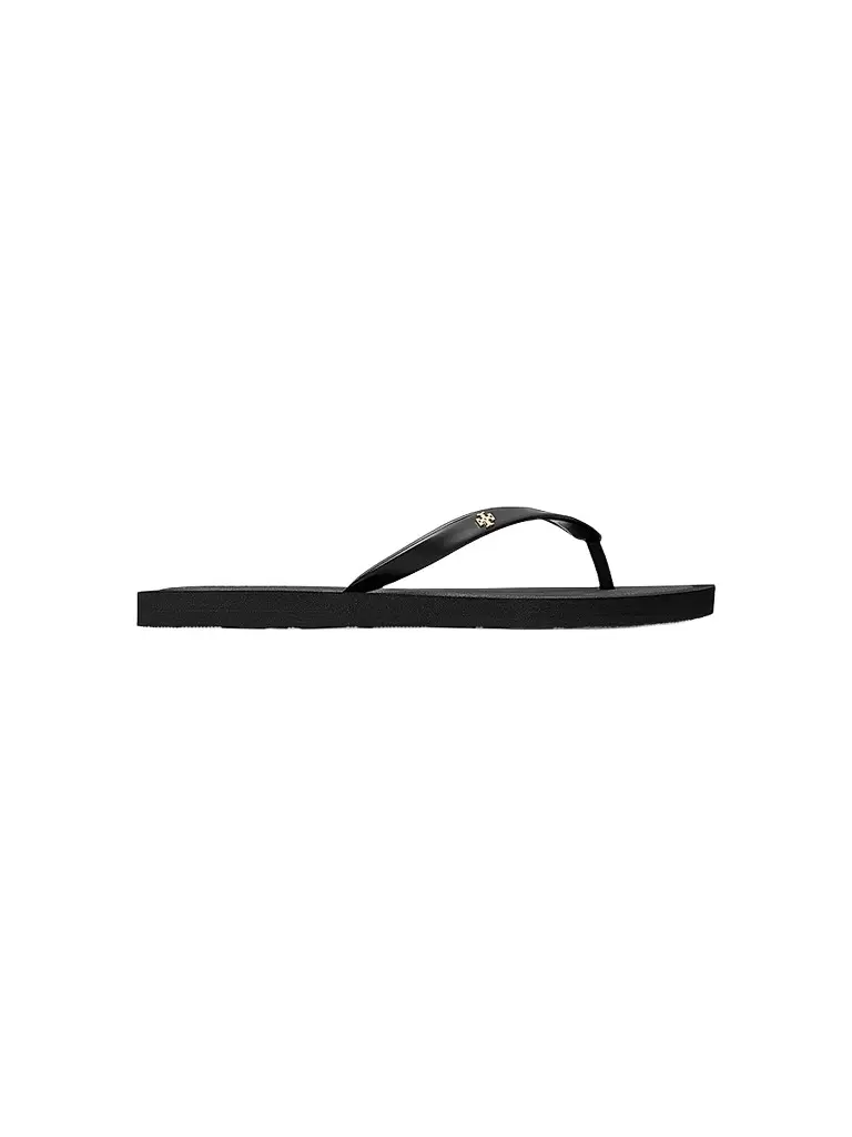 Tory Burch Women's Kira Logo Flip-Flops - Black - Size 6 | Image 1 Tory Burch Women's Kira Logo Flip-Flops - Black - Size 6 | Image 1