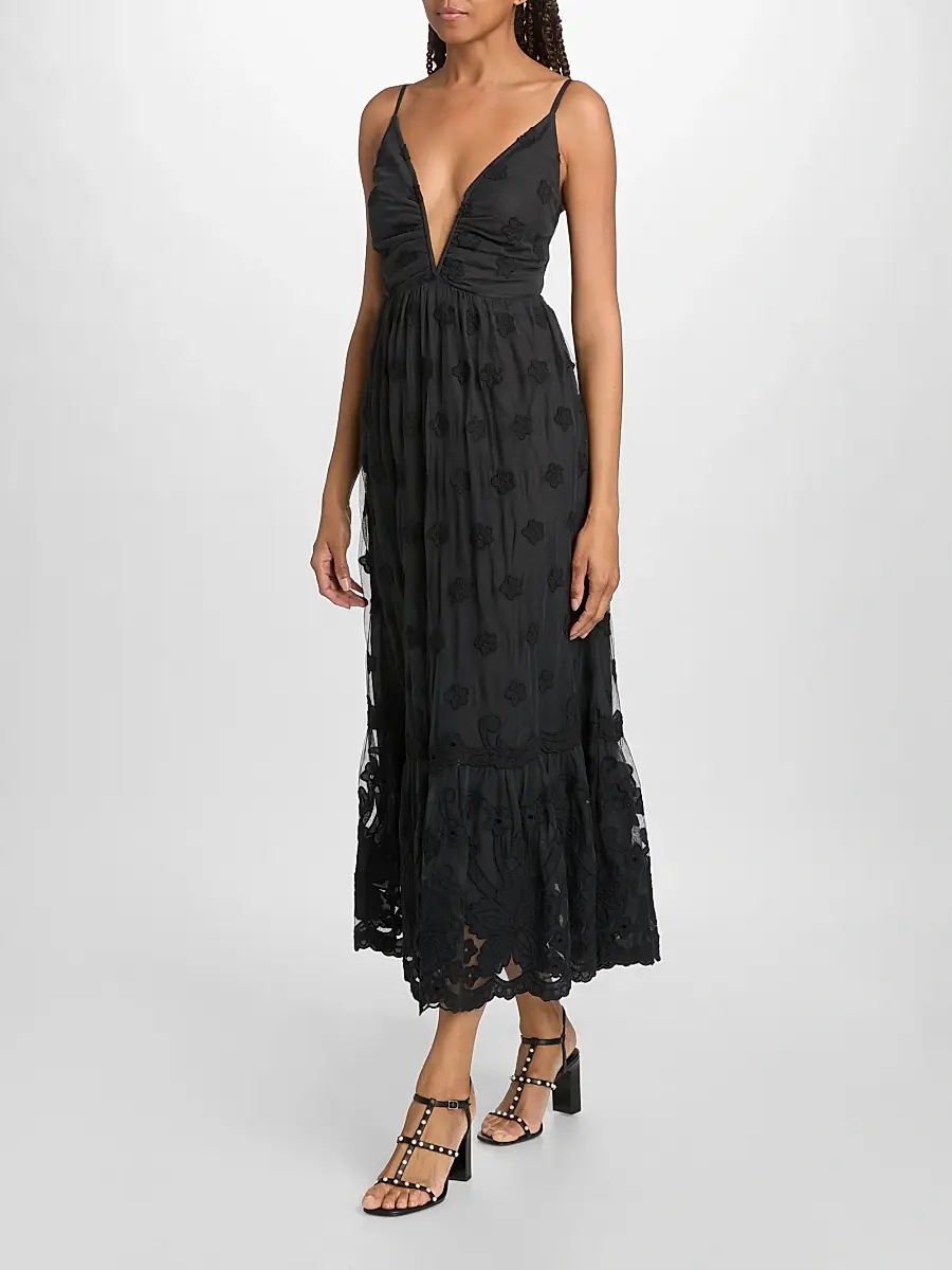 Ramy Brook Women's Imogen Embroidered Midi Dress | Thumbnail 2 Ramy Brook Women's Imogen Embroidered Midi Dress | Thumbnail 2