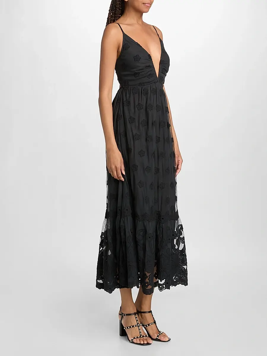 Ramy Brook Women's Imogen Embroidered Midi Dress | Thumbnail 4 Ramy Brook Women's Imogen Embroidered Midi Dress | Thumbnail 4