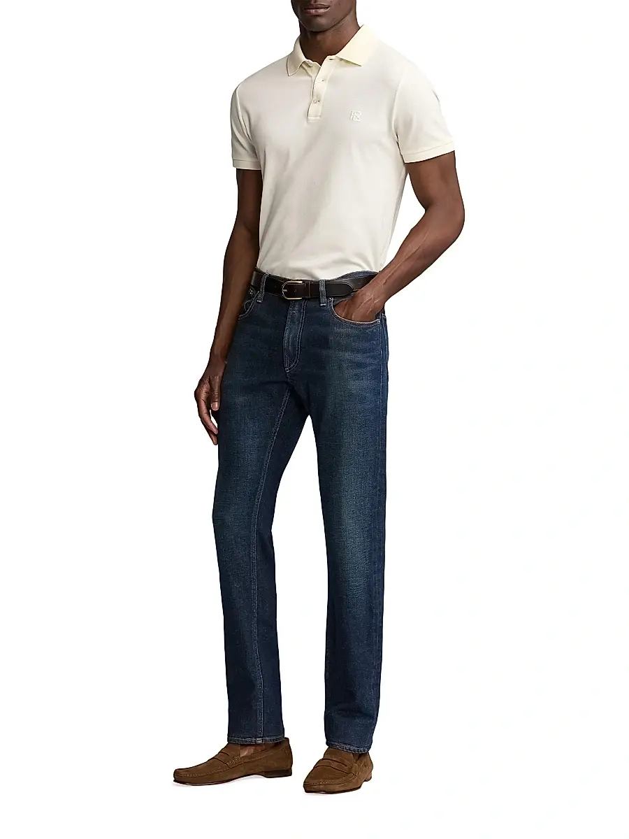 Ralph Lauren Purple Label Men's Cashmere-Blend Polo Shirt | Thumbnail 2 Ralph Lauren Purple Label Men's Cashmere-Blend Polo Shirt | Thumbnail 2