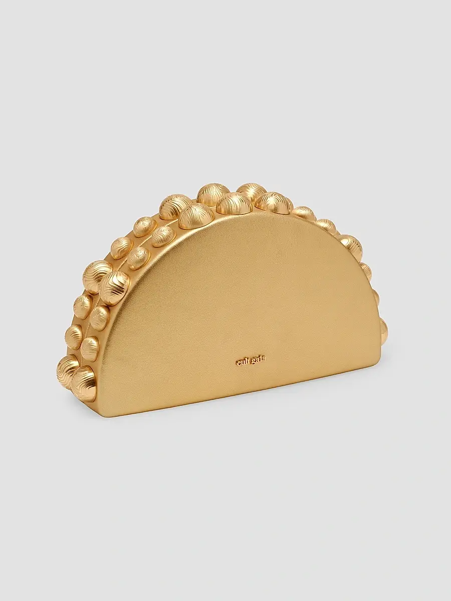 Cult Gaia Women's Gili Metallic Leather Clutch | Thumbnail 3 Cult Gaia Women's Gili Metallic Leather Clutch | Thumbnail 3